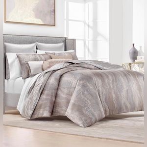 3PC SET! Hotel Collection Terra KING Duvet Cover, 2 Standard Pillow Shams NWOT